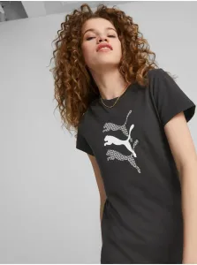 Puma GRAPHICS LAZER CUT TEE Dámske tričko, čierna, veľkosť #5495285