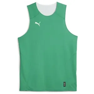 Puma HOOPS TEAM REVERSE PRACTICE JERSEY Pánsky basketbalový dres, zelená, veľkosť #7260125