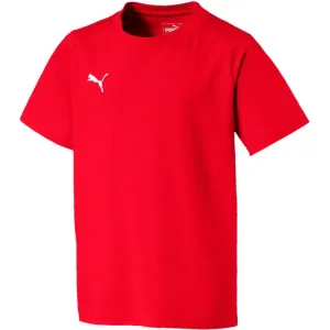 Puma LIGA CASUALS TEE JR Chlapčenské tričko, červená, veľkosť 140