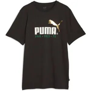 Puma LOGO CELEBRATION TEE Pánske tričko, čierna, veľkosť #8423520