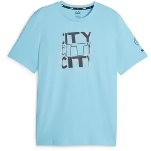Puma MANCHESTER CITY FTBLCORE Pánske futbalové tričko, svetlomodrá, veľkosť
