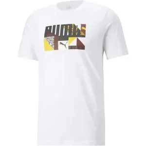 Puma MONOGRAM GRAPHIC TEE Pánske tričko, biela, veľkosť XL