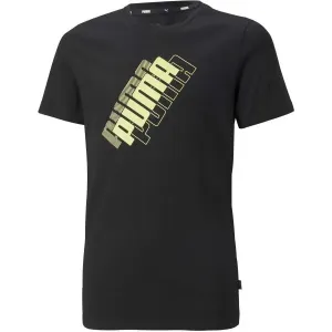 Puma POWER LOGO TEE B Chlapčenské tričko, čierna, veľkosť #417957