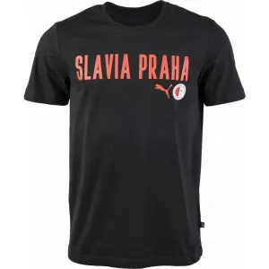 Puma Slavia Prague Graphic Tee DBLU Pánske tričko, čierna, veľkosť #429890