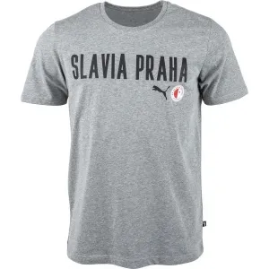 Puma Slavia Prague Graphic Tee DBLU Pánske tričko, sivá, veľkosť #443790