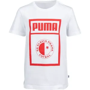 Puma SLAVIA PRAGUE GRAPHIC TEE JR Juniorské tričko, biela, veľkosť #4216055