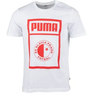 Puma SLAVIA PRAGUE GRAPHIC TEE Pánske tričko, biela, veľkosť #409988