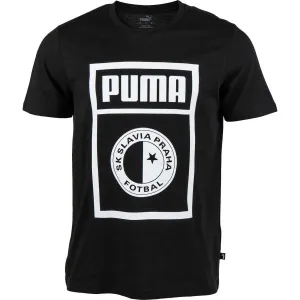 Puma SLAVIA PRAGUE GRAPHIC TEE Pánske tričko, čierna, veľkosť #438142