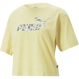 Puma SUMMER SPLASH GRAPHIC TEE Dámske basketbalové tričko, žltá, veľkosť