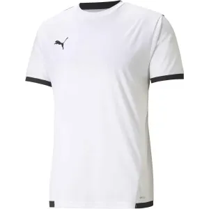 Puma TEAM LIGA JERSEY Pánske futbalové tričko, biela, veľkosť