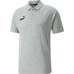 Puma TEAMFINAL CASUALS POLO Pánske tričko, sivá, veľkosť #418701