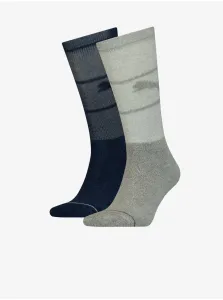 Sada dvoch párov unisex ponožiek v šedej a čiernej farbe Puma #6237380