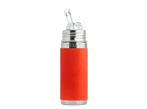 TERMO fľaša so slamkou 260ml oranžová | PURA