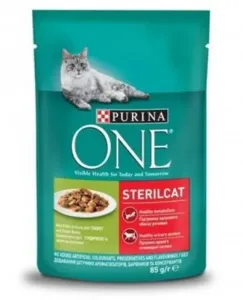 PURINA ONE cat Sterilcat mini filetky kapsičky pre mačky 26x85g