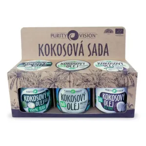 Purity Vision Kokosová sada (Raw kokosový olej, Panenský kokosový olej, Kokosový olej bez vůně)