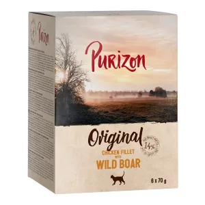 Purizon, 24 kapsičiek / konzervičiek - 22 + 2 zadarmo - Adult  kuracie filety s diviakom (24 x 70 g)