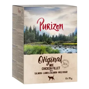 Purizon, 24 kapsičiek / konzervičiek - 22 + 2 zadarmo  -Adult  mix (3 druhy) (24 x 70 g)