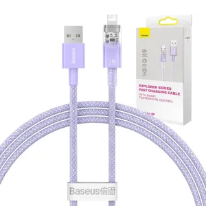 Baseus Explorer Series USB-A/Lightning Cable 2.4A 1m (purple)