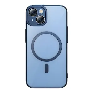 Baseus Glitter MagSafe Case + Glass Apple iPhone 14 (blue)