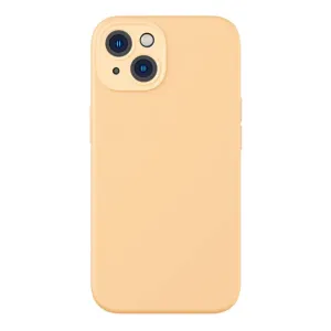 Baseus Liquid Silica Gel Case + Glass Apple iPhone 14 (yellow)