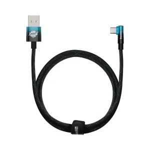 Baseus MVP 2 Elbow USB-A - USB-C Angle Cable 1m PD 100W 5A blue