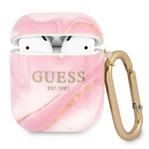 Guess GUA2UNMP Apple AirPods Kryt ružová Marble Collection