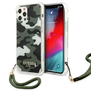Guess case for iPhone 12 Pro Max 6,7" GUHCP12LKSARKA khaki hard case Camo Collection