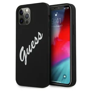 Guess case for iPhone 12 Pro Max 6,7" GUHCP12LLSVSBW black-white hard case Silicone Vintage