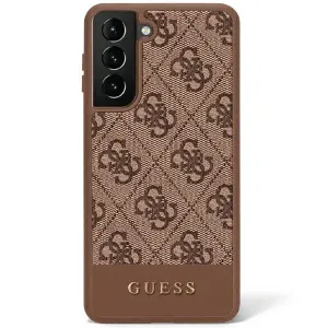 Guess case for Samsung Galaxy S23 Plus GUHCS23MG4GLBR brown hardcase 4G Stripe Collection