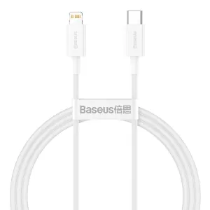 Kabel USB-C do Lightning Baseus Superior Series, 20W, PD, 1m (biela)