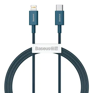 Kabel USB-C do Lightning Baseus Superior Series, 20W, PD, 1m (modrá)