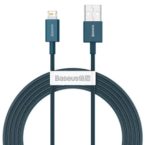 Kabel USB do Lightning Baseus Superior Series, 2.4A, 2m (modrá)