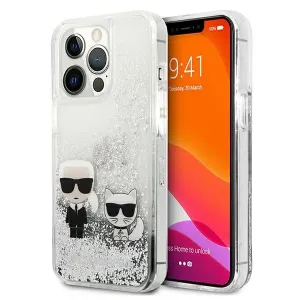 Karl Lagerfeld for iPhone 13 Pro Max 6,7'' KLHCP13XGKCS silver hard case Liquid Glitter Karl&Choupe