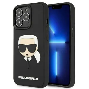 Karl Lagerfeld KLHCP13XKH3DBK Apple iPhone 13 Pro Max black Ochranný kryt 3D Rubber Karl`s Head