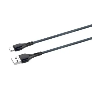 LDNIO LS522 USB-A/USB-C Cable 2m (gray-blue)