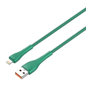 LDNIO LS672 USB-A/Lightning 30W cable, 2m green