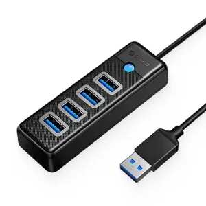 Orico Adapter Hub USB to 4x USB 3.0 5 Gbps, 0.15m (black)