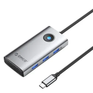 Orico Docking Station HUB 6in1 USB-C, HDMI, 3xUSB (gray)