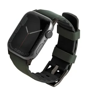Remienok UNIQ strap Linus Apple Watch Series 4/5/6/7/8 / SE / SE2 / Ultra 42/44 / 45mm. Airosoft Siliconemoss green (UNIQ-45MM-LINUSGRN)