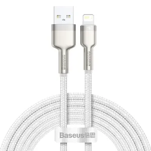 USB cable pre Lightning Baseus Cafule, 2.4A, 2m (biela)