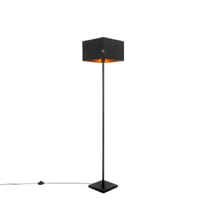 Moderná stojaca lampa čierna so zlatom - VT 1 #2741155