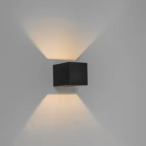 Moderné nástenné svietidlo čierne - Transfer