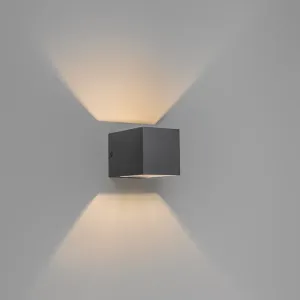 Moderné nástenné svietidlo tmavošedé - Transfer