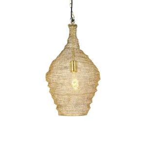 Orientálna závesná lampa zlatá 30 cm - Nidum