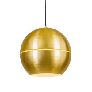 Retro závesná lampa zlatá 40 cm - plátok