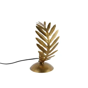 Vintage stolná lampa malé zlato - Botanica