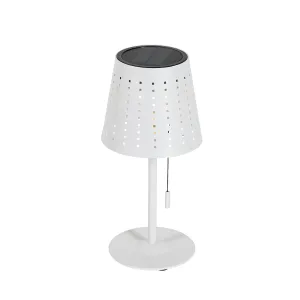 Vonkajšia stolová lampa biela vrátane LED 3-stupňová stmievateľná nabíjateľná a solárna - Ferre