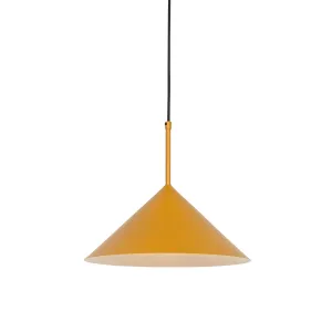 Dizajnové závesné svietidlo žlté - Triangolo