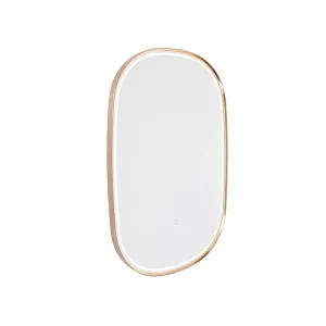 Kúpeľňové zrkadlo medené vrátane LED s dotykovým stmievačom oválne - Miral