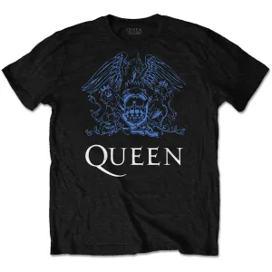 Queen tričko Blue Crest Čierna M